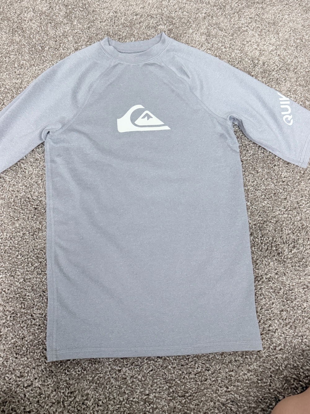 Quiksilver Light Gray Athletic Rash Tee